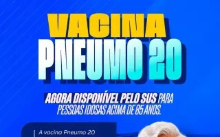 Vacina Pneumo 20 é disponibilizada pelo SUS para idosos com 85 anos ou mais