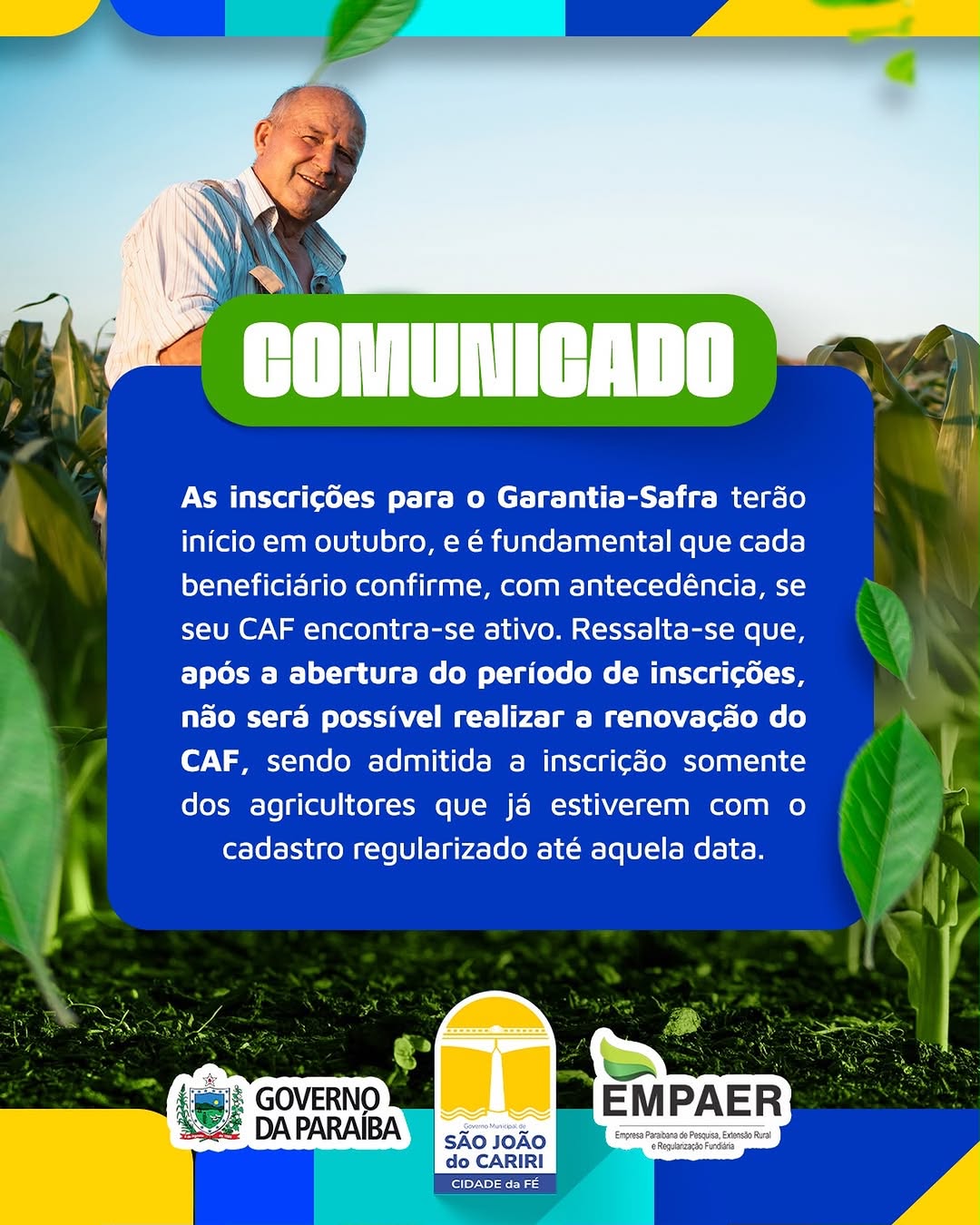🚜 Atenção, agricultores! 📢