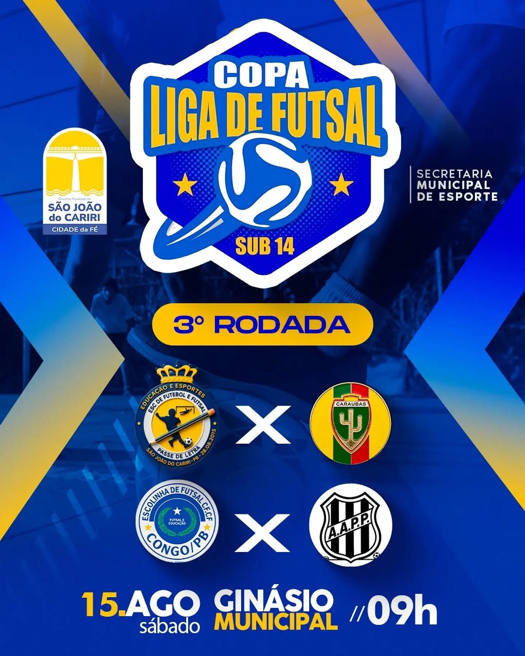 ⚽ 3ª RODADA | COPA LIGA DE FUTSAL SUB-14 🏆